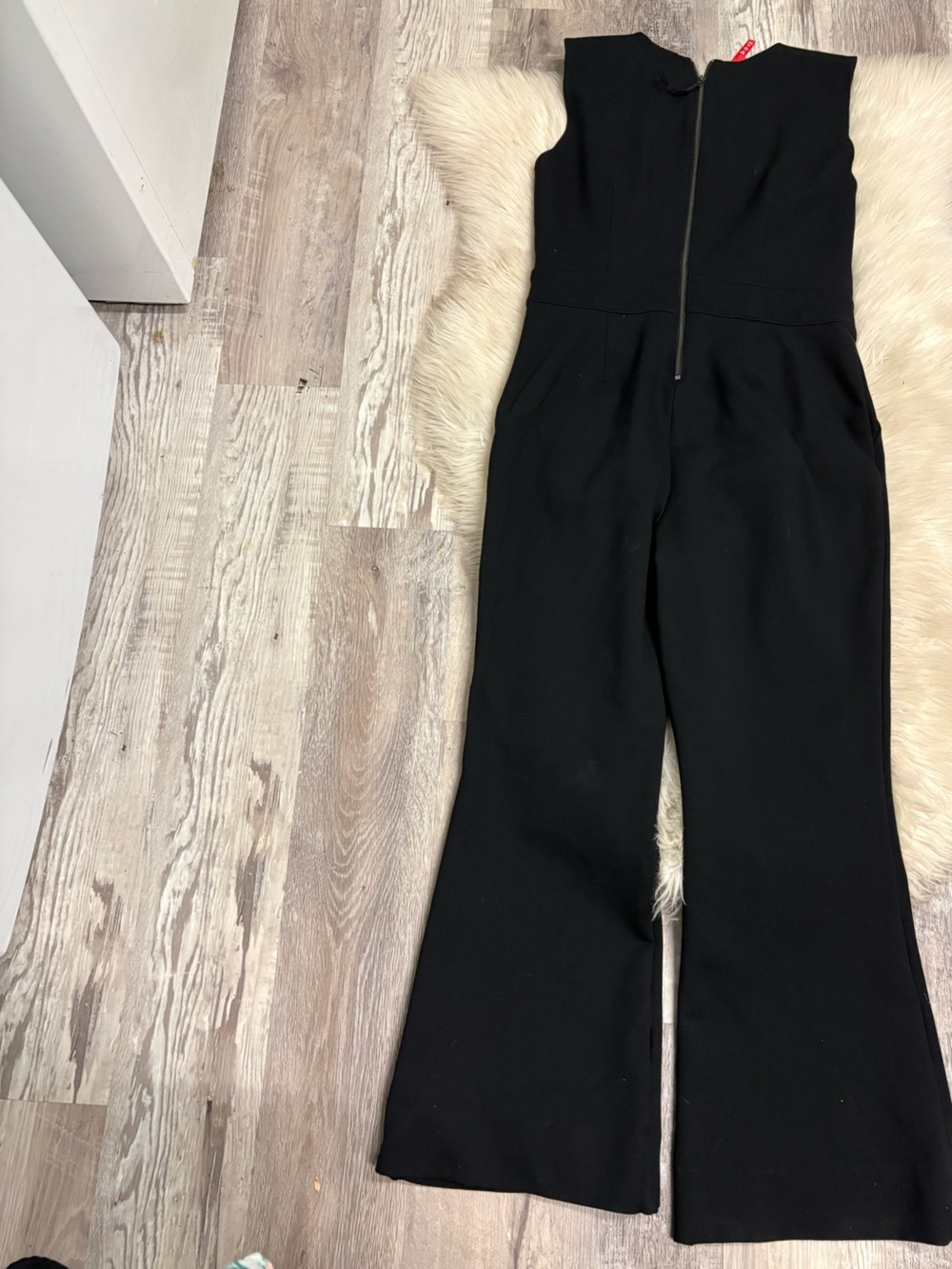 Spanx The Perfect Sleeveless Jumpsuit Classic Black Flare Leg M (short/petite) - Picture 11 of 14